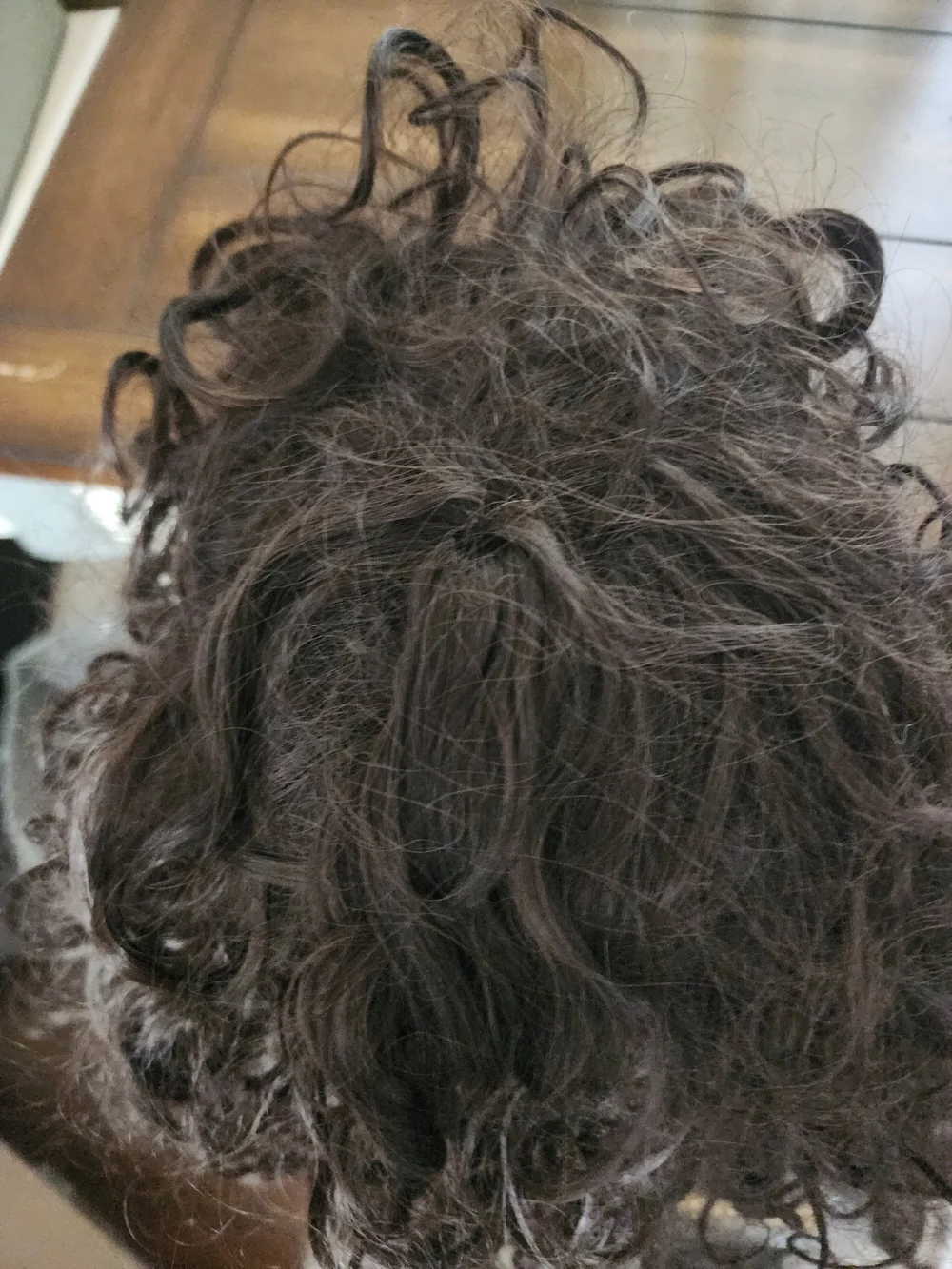 Long Dark Brown Curly Women's Wig with Natural Bounce